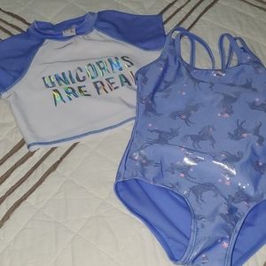 Girls unicorn swimsuit